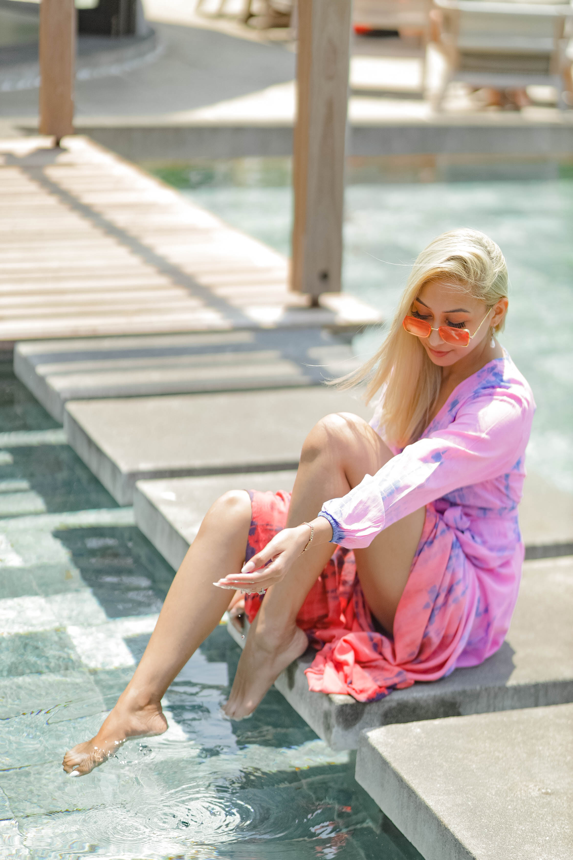 Tie-Dye Wrap Maxi Dress