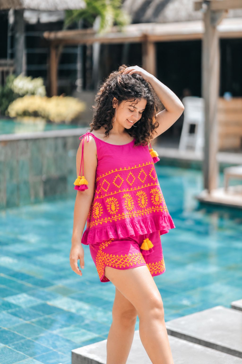 Two-Piece Top and Shorts (Pink)