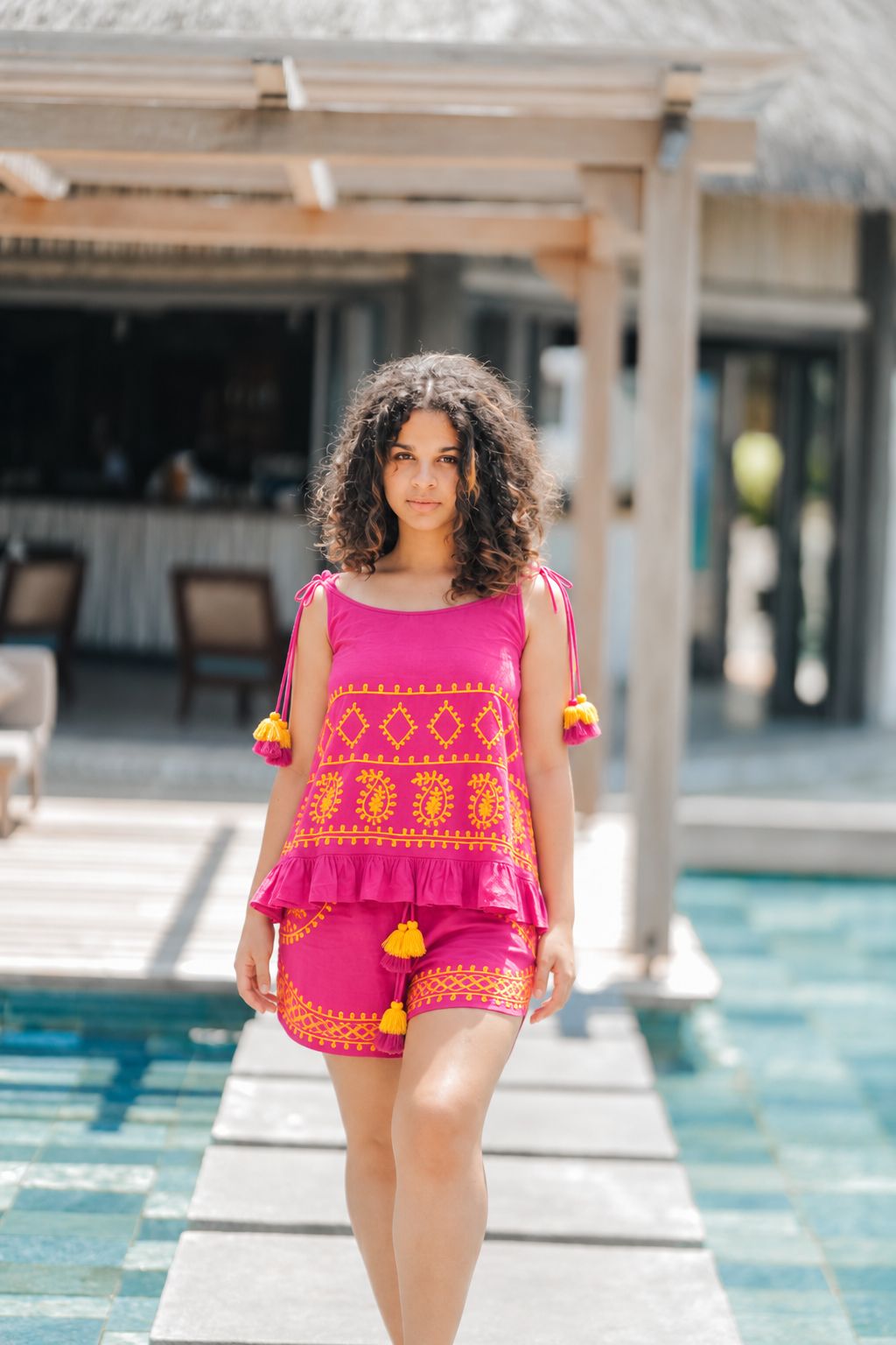 Two-Piece Top and Shorts (Pink) alternate
