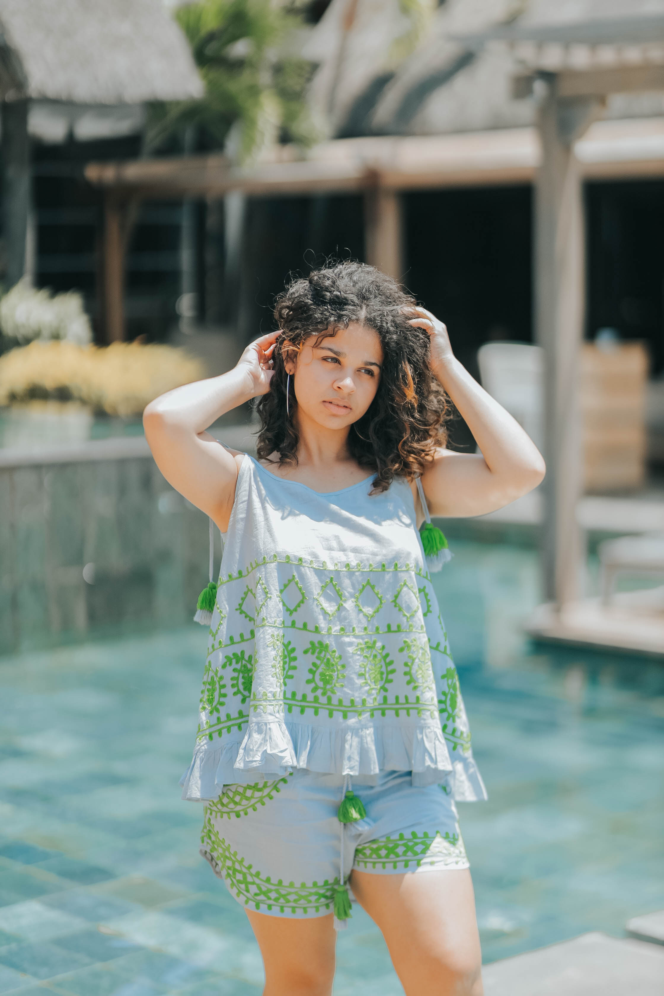 Two-Piece Top and Shorts (Grey) alternate