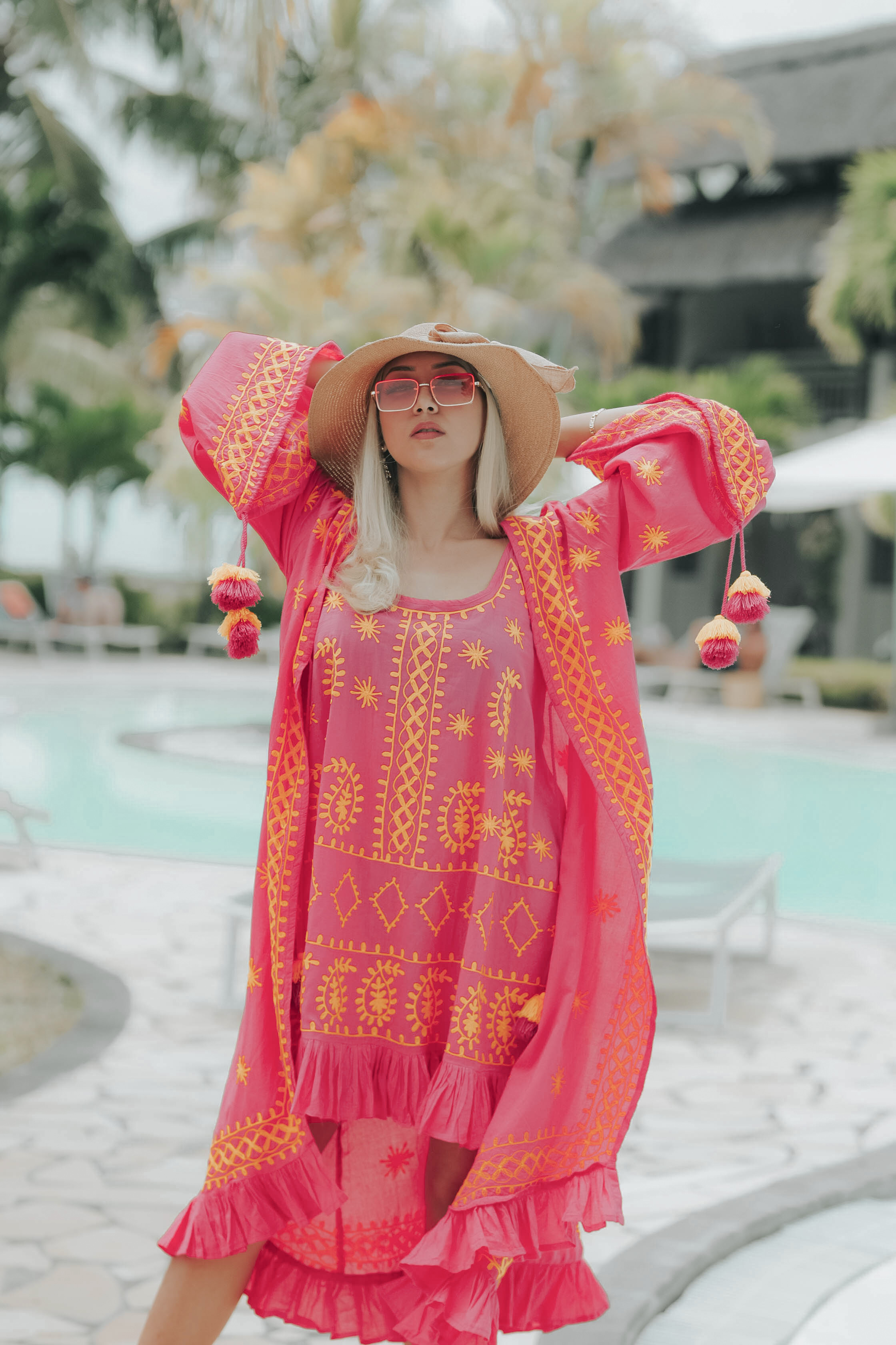 Serene Shores Two-Piece Pink Dress alternate