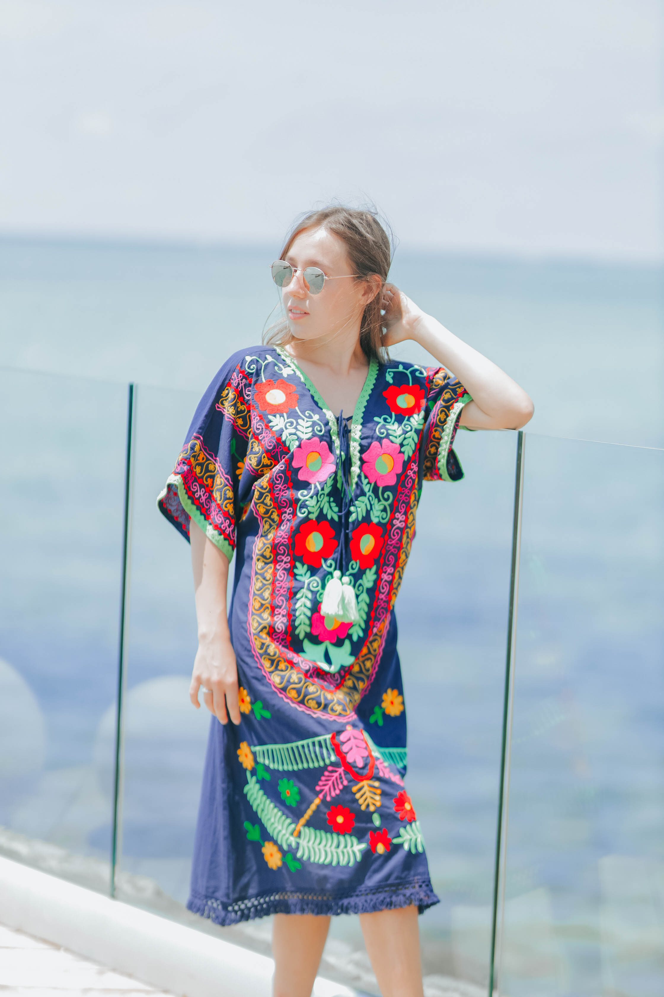 Colorful Oasis Chakra Kaftan Dress alternate